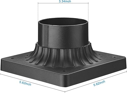Miniatura 9 de Darkaway Luces de poste de gran tamaño de 22 pulgadas para exteriores con postes de lámpara de vidrio sembrado, iluminación exterior para patio,