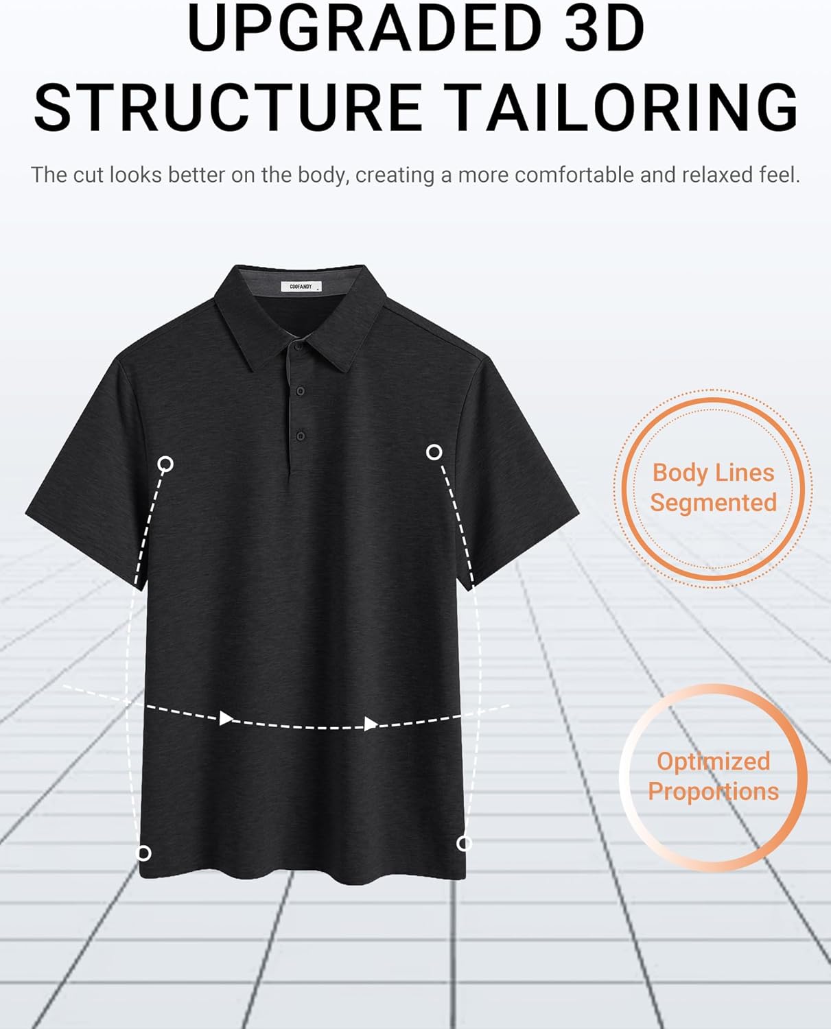 COOFANDY Mens Polo Shirts Short Sleeve Casual Summer Polo Tee Classic Collared Golf Stylish Tops - Image 6