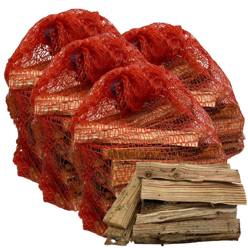 Legnetta Accendifuoco 100% Abete, Secca e Pronta all'uso, Legna Ecologica da Ardere per Camini, Stufe e Barbecue, Sacco 3 Kg (4 Sacchi, 12 Kg)