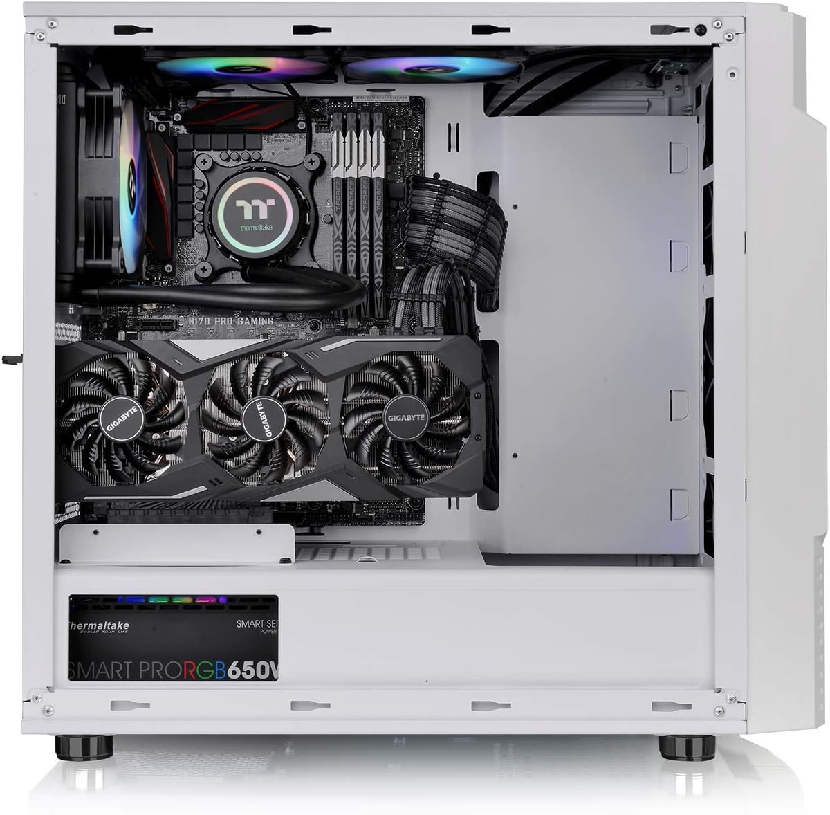 🛒 Crazy Deals Thermaltake Commander C31 Snow Motherboard Sync ARGB ATX Mid Tower Computer Chassis with 2 200mm ARGB 5V Motherboard Sync RGB Front Fans + 1 120mm Rear Black Fan Pre-Installed CA-1N2-00M6WN-00