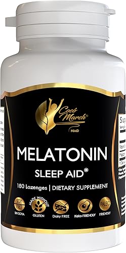 Cocó March N.M.D Melatonina masticable de 3 mg  Liberación rápida  Ayuda natural para dormir  Sin gluten, apta para paleo, sin lácteos, apta para