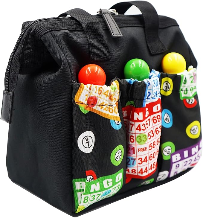 Yuanhe Bingo Dauber Tote Bag - 6 Pockets Bingo Pattern Bag