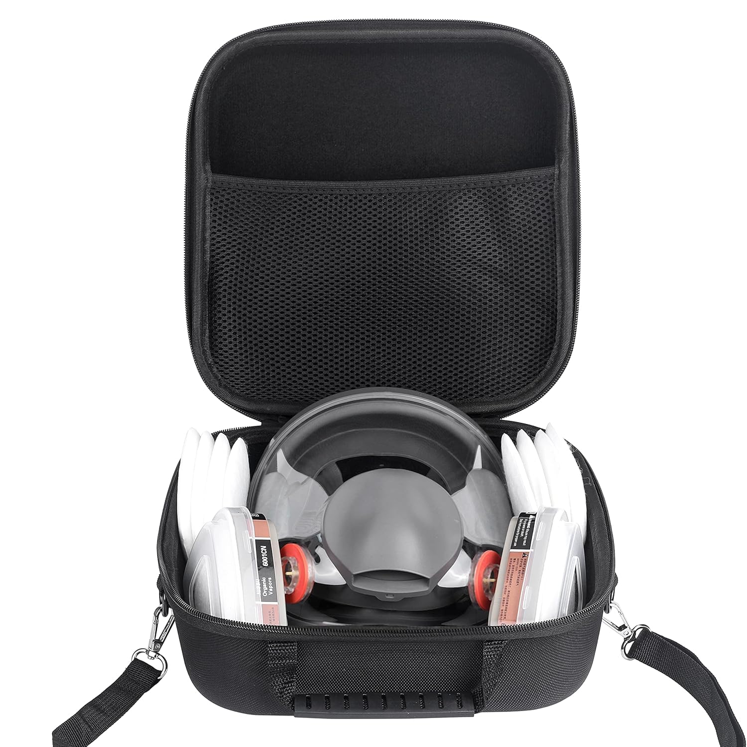 Funda Protectora rígida para respirador Facial 3M, Reutilizable, 6700, 6800, 6900, Color Negro