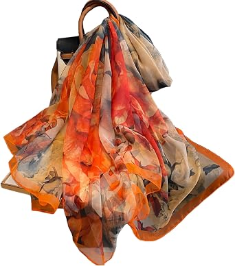Lightweight Scarves for Women Elegant Floral Pattern Scarf Shawls Sunscreen Head Shawls