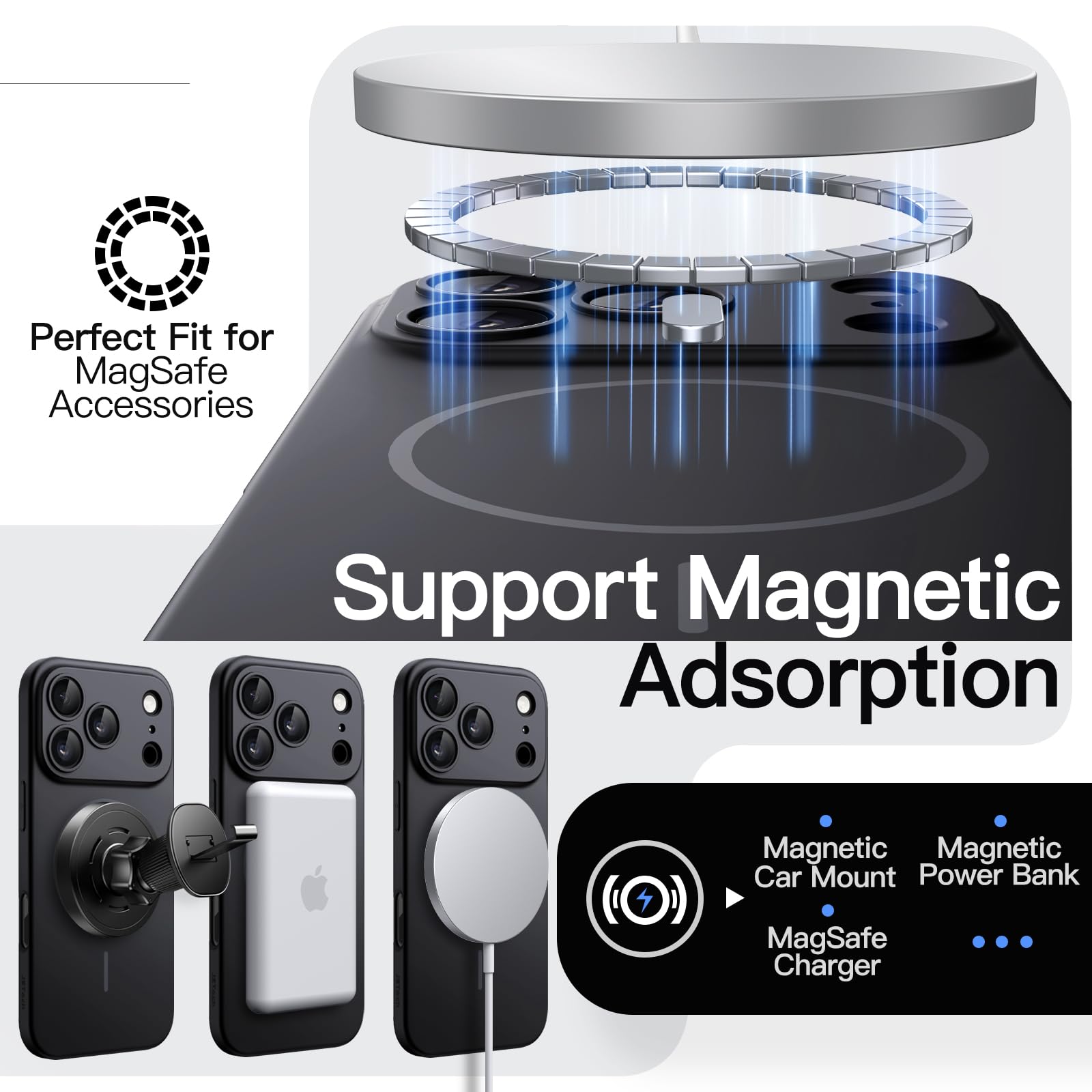 Amazon.co.jp: JETech iPhone 17 Pro 6.3インチ用 マグネットスリム