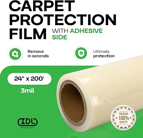 Miniatura 9 de IDL Packaging Papel de enmascaramiento de colofonia roja, 36 x 1992 pulgadas (166 pies), paquete de 4 (1992 pies cuadrados)  Revestimiento grueso