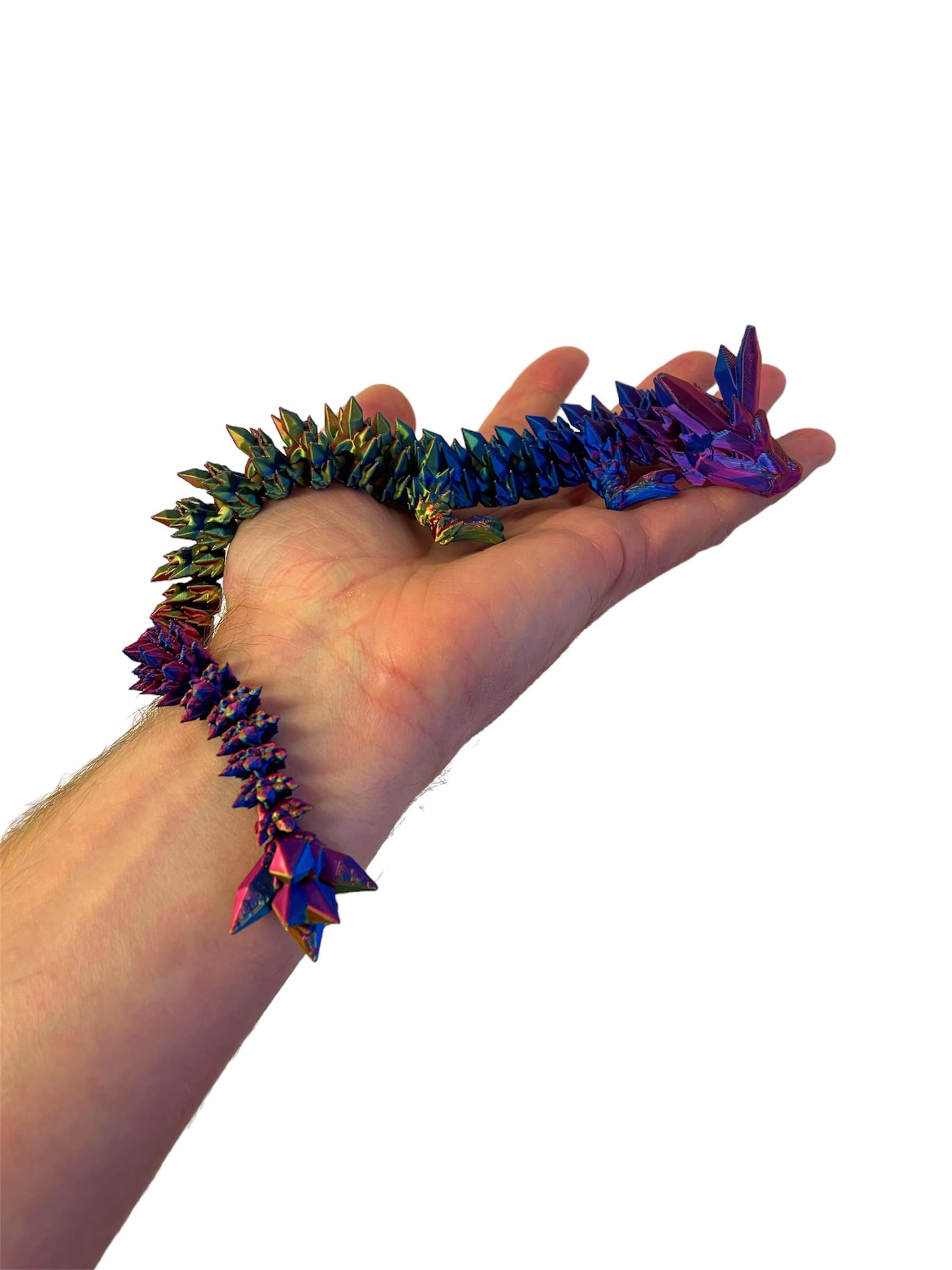 Ultimate Crystal Chroma Dragon Colour Changing Fidget, Dragon Fidget Pet – Fidget Dragon Set Stress Relief Dragons – Calming Gift Idea, Play & Entertainment (13" Explorer)