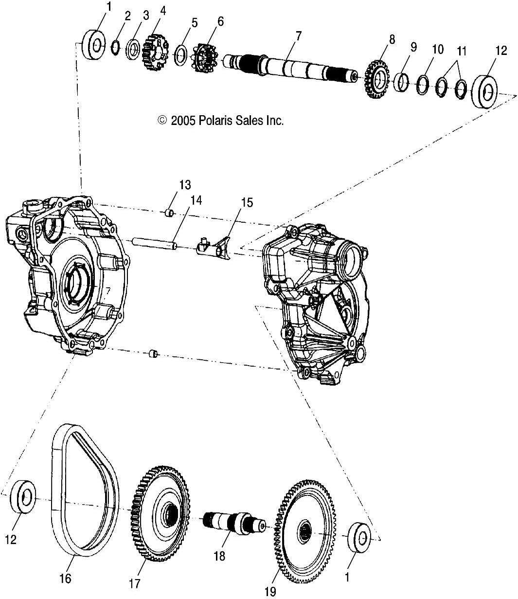 Internal Gearcase Output Shaft 3234224 Polaris OEM Trail Boss Blazer Scrambler Sport 250 325 330 400 500