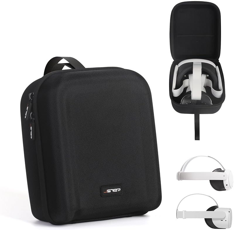 Carrying Case for Meta Quest 3S JSVER Hard Case for Quest 3S/ Quest 3/ Quest 2 VR Gaming Headset, Travel Storage Case for Oculus Quest 3 and Touch Controller Accessories (Not Fit for Elite Strap)