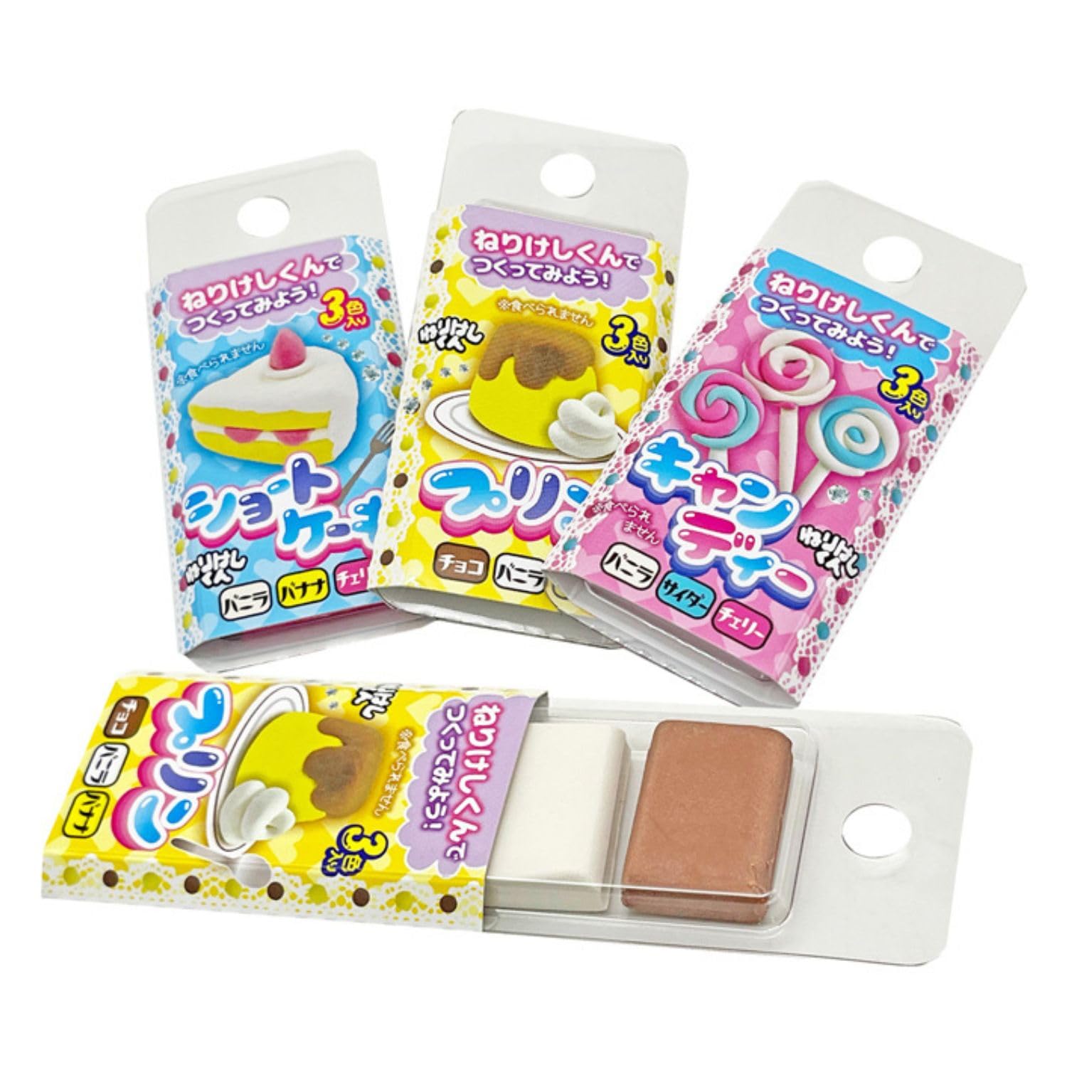 Amazon | 作ってみよう！ねりけしねんど 3色入り × 3個セット ねりけし
