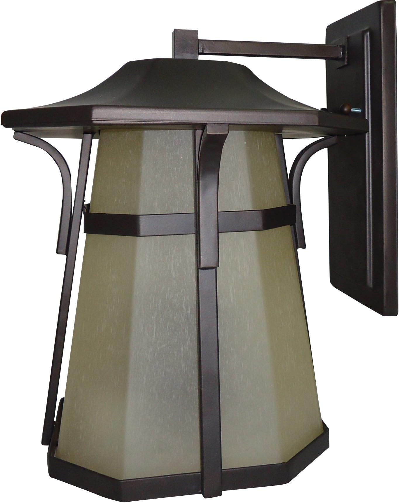 Litex OWS2573 Outdoor Wall Sconce with Scavo Glass Shade, 2-Pack