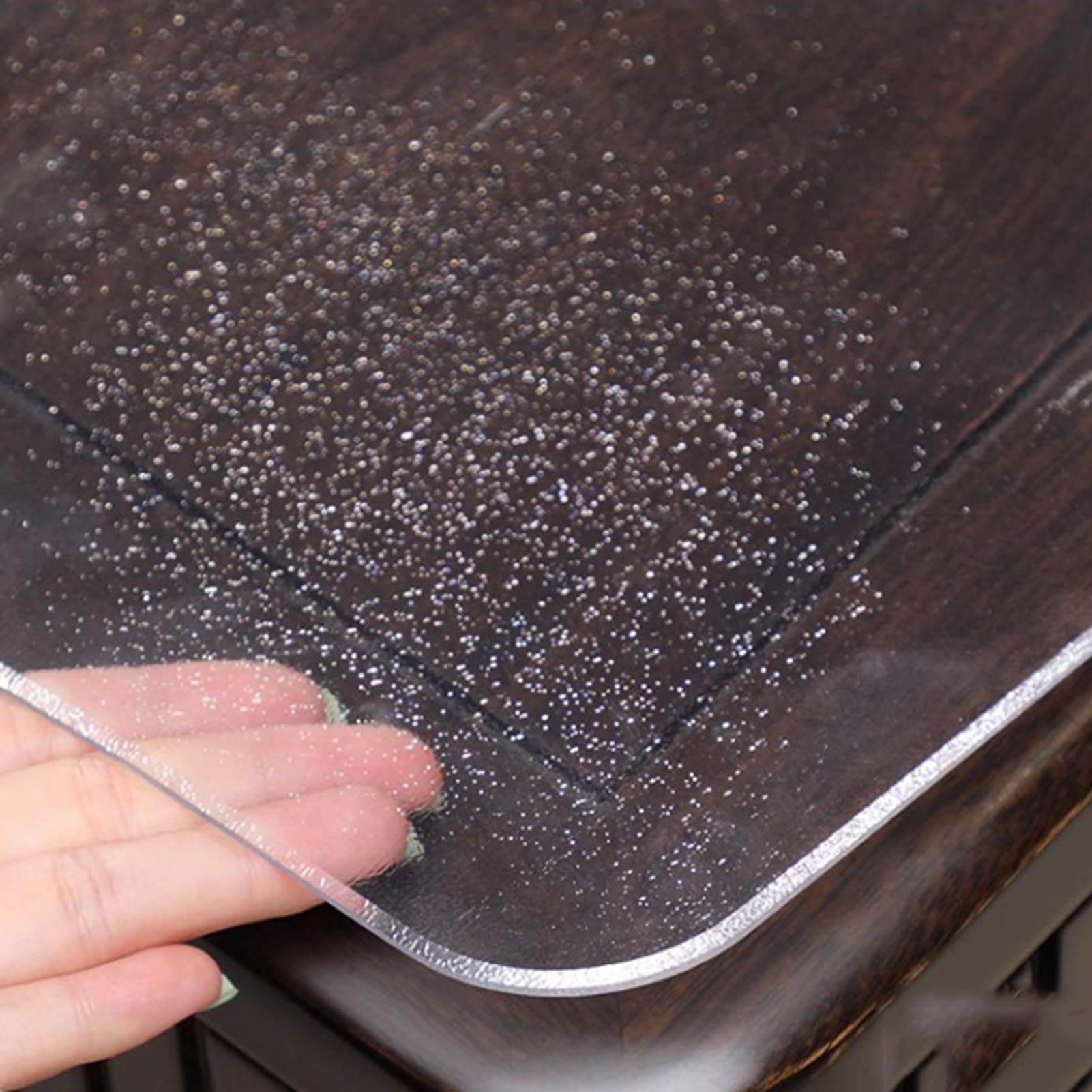 Table Mat PVC Oil Proof,Tablecloths Frosted Transparent,Clear Table Protector Cover Waterproof,Tablecover Wipeable,Desk Pad for Kitchen Office and Dining Table,Customized (2mm,90x140cm)
