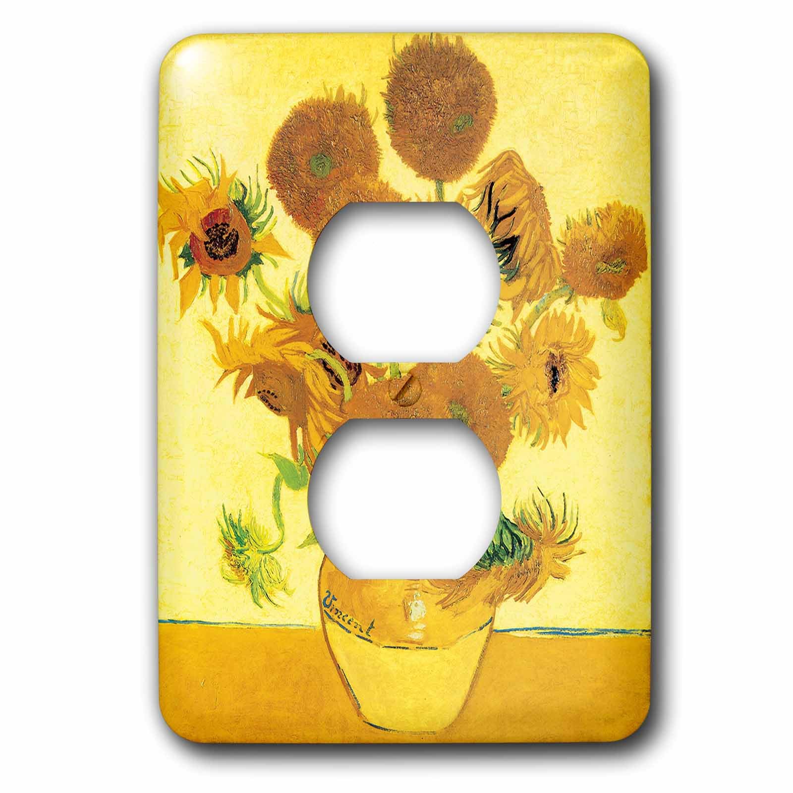 Interrupteur Tournesols Van Gogh déco murale maison 3drose