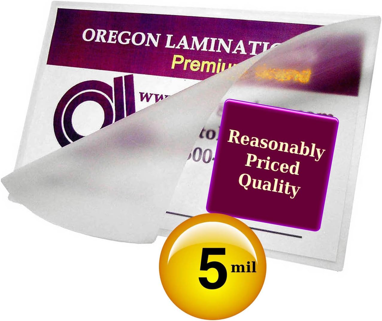 Qty 500 Postal Card Laminating Pouches 3-9/16 x 5-5/16 Hot Laminator Sleeves 5 Mil