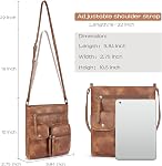 Telena Sac à dos pour femmes en cuir Vintage Sac à main avec une sangle réglable multi poche, Ultra Souple Moyen Voyage Purse Brown