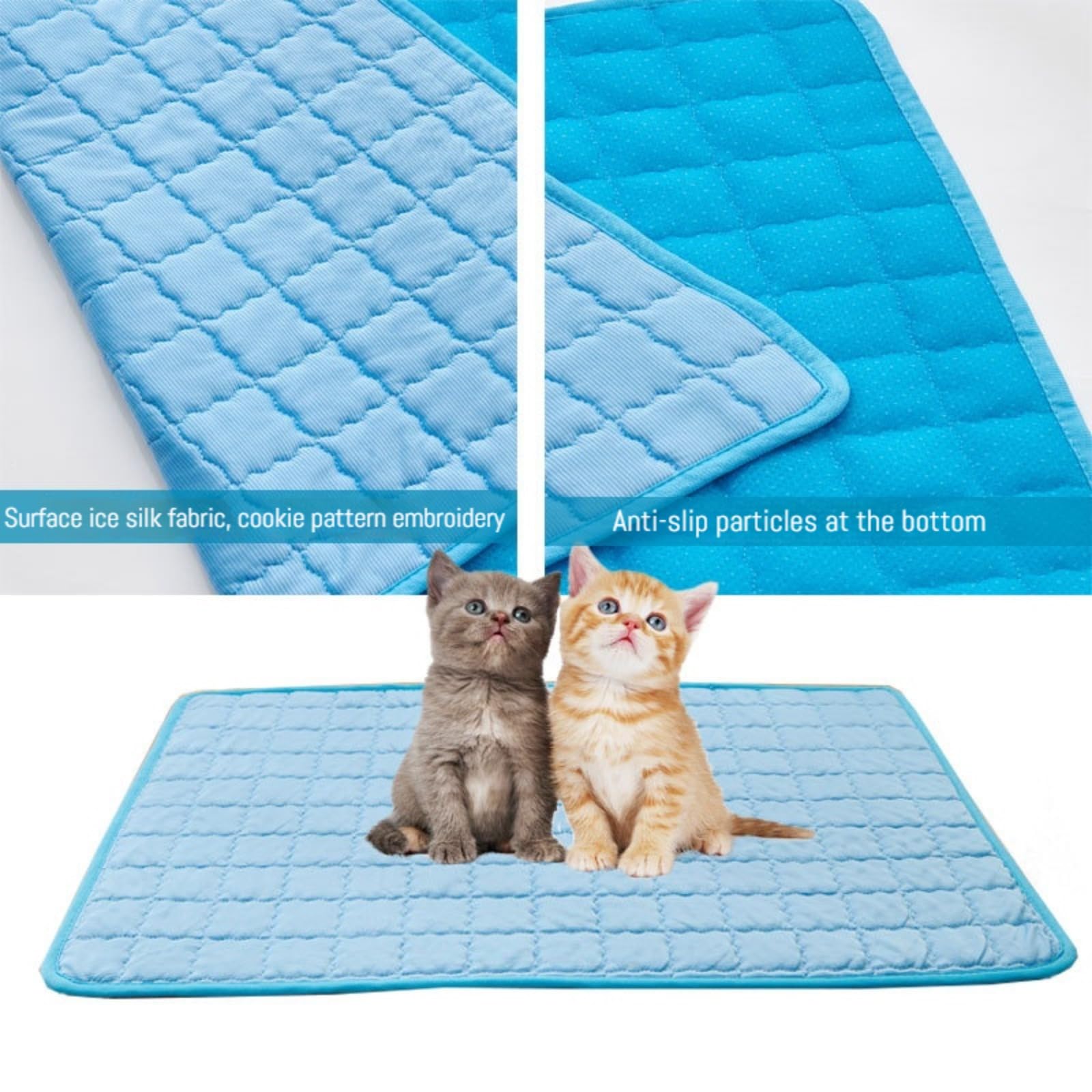 Alfombrilla de refrigeración para perros, almohadilla de gel duradera no tóxica para mascotas, alfombrilla de refrigeración automática para perros y gatos en verano caluroso, perfecta para uso en