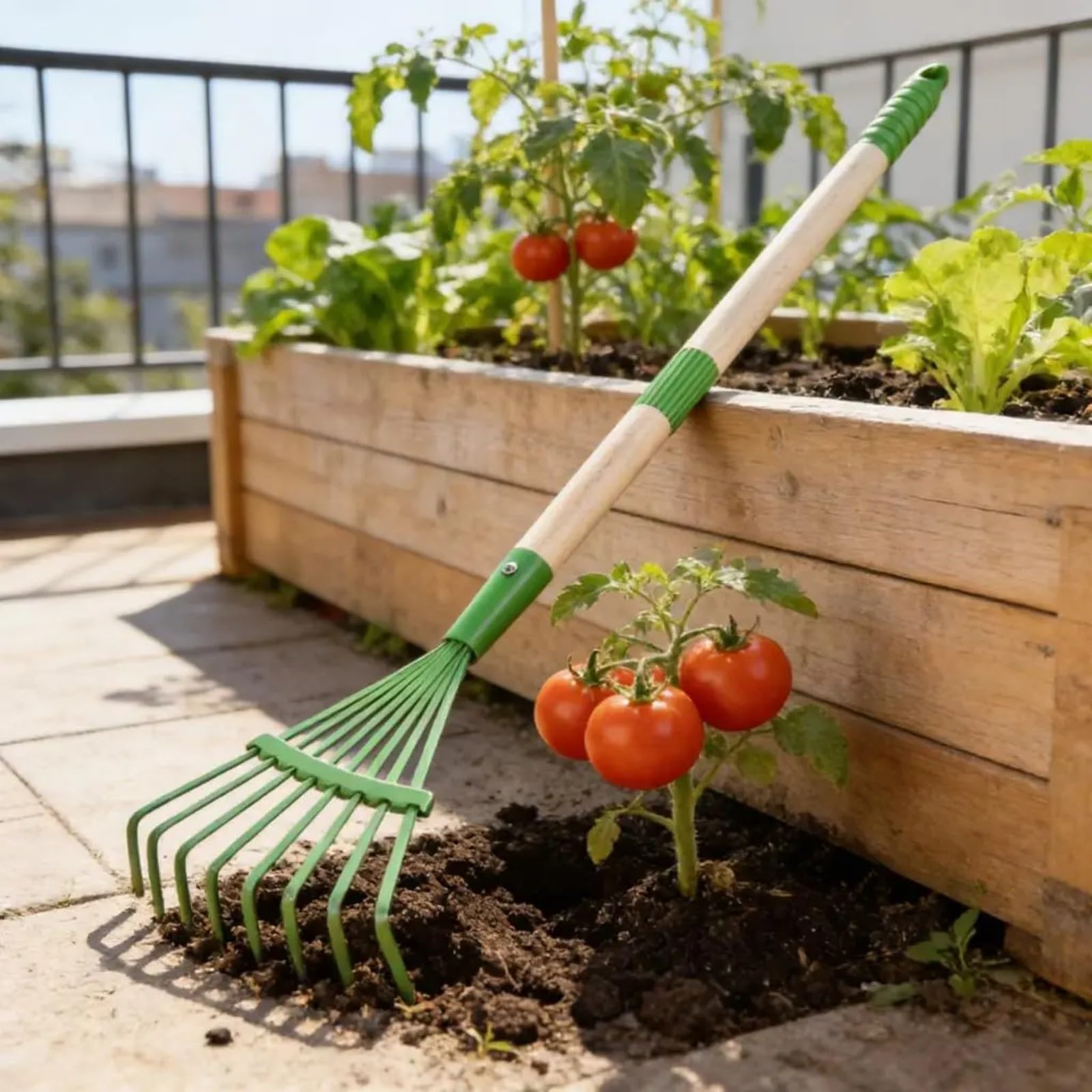 FOLODA Herramientas de jardín para niños con 4 piezas ergonómicas para