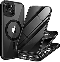 Vista 10 de Funda para iPhone 15, compatible con MagSafe, protector de pantalla de privacidad integrado y protección de cámara, antiespía, cuerpo completo, a