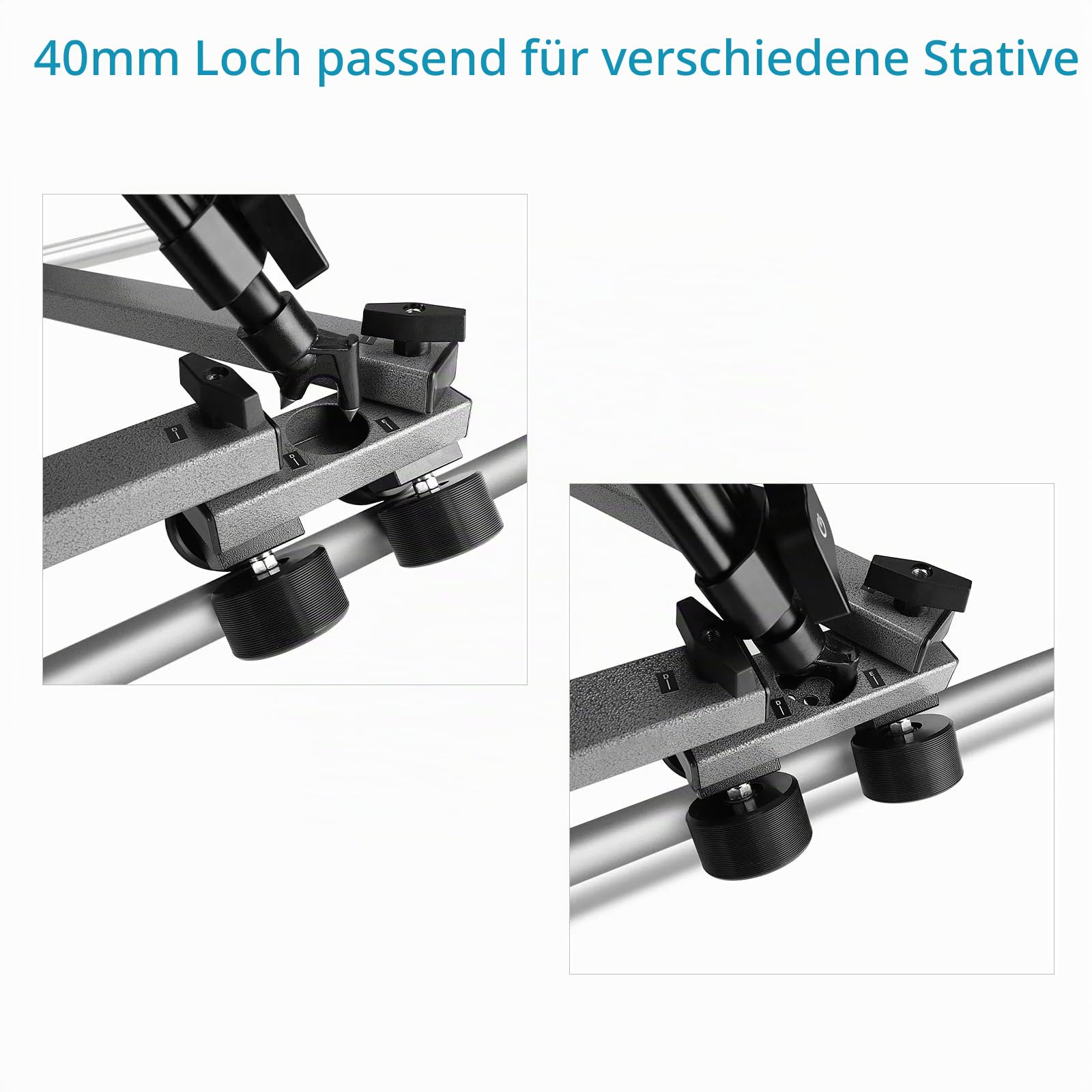 PROAIM Swift Kamera-Dolly mit 3,7 m Geradschiene für Stative, 159 kg | Aluminium-3-Rad-Dolly mit PU-Kugellagern; 28" Spurweite, 3×1,2 m Schienen; 20 Keile für exakte Nivellierung