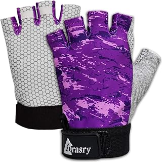 Drasry Fingerless UV Fishing Gloves UPF 50+ Sun Protection for Men Women - Fishing Kayaking Hiking Driving Paddling