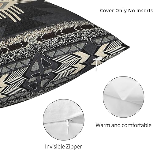 Miniatura 5 de IVSYCOF Southwest Aztec - Funda de almohada para sofá, decoración del hogar, 24 x 24 pulgadas