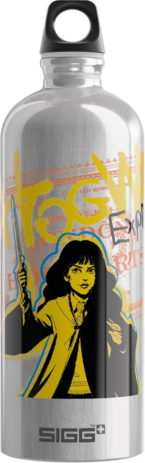 Sigg - Aluminium Water Bottle - Traveller Hogwarts Express - Climate Neutral Certified - Suitable For Carbonated Beverages - Leakproof - Lightweight - BPA Free - Grey - 1L