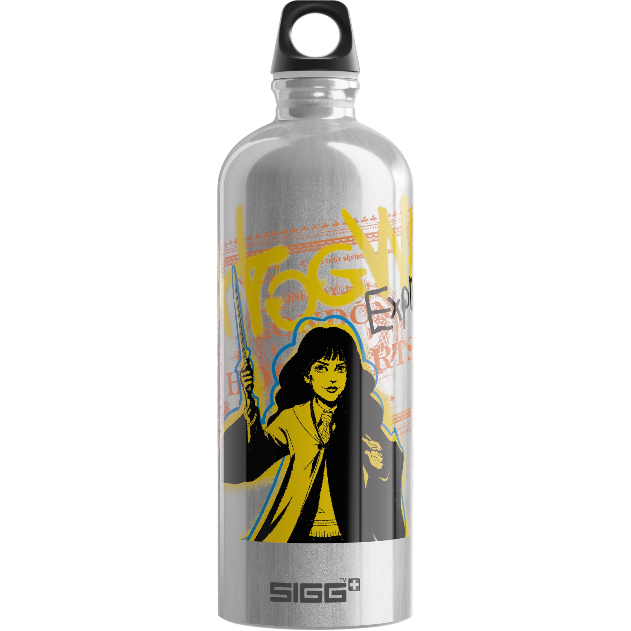 Sigg - Borraccia Alluminio - Traveller Hogwarts Express - Certificata Climate Neutral - Bevande Gassate - Ermetica - Leggera - Senza BPA - Grigio - 1L