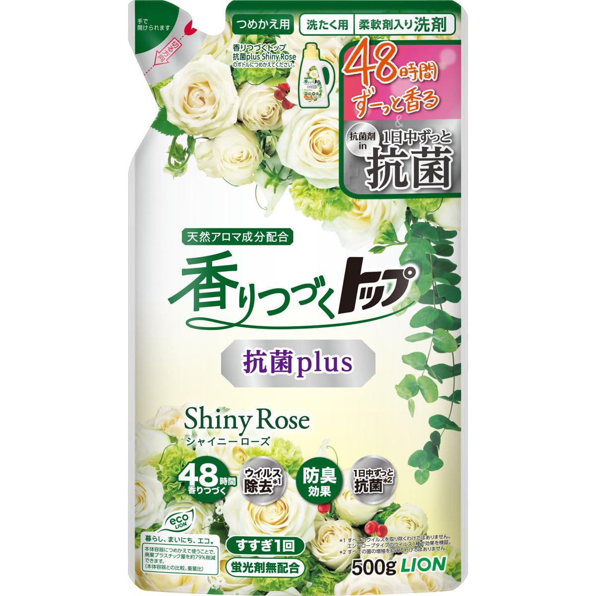 Amazon.co.jp: トップ ライオン 香りつづく抗菌 ShinyRose 詰替 500g
