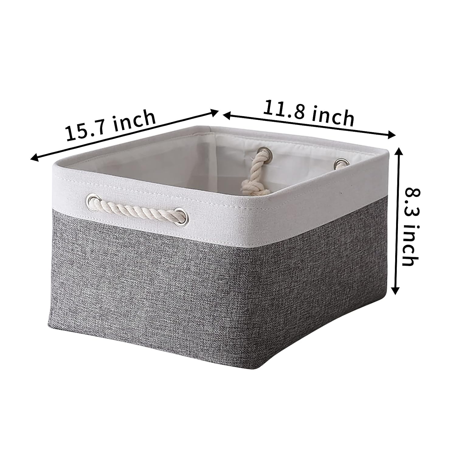 Jtirey Storage Baskets for Shelves, Decorative Storage Boxes Storage Baskets [3-Pack] Storage Bins Baskets for Organizing Laundry Room Organization and Storage for Empty Gift Baskets(15.7L×11.8W×8.3H)