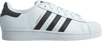 adidas Originals womens Superstar Sneaker, White/Black/White, 9.5 US