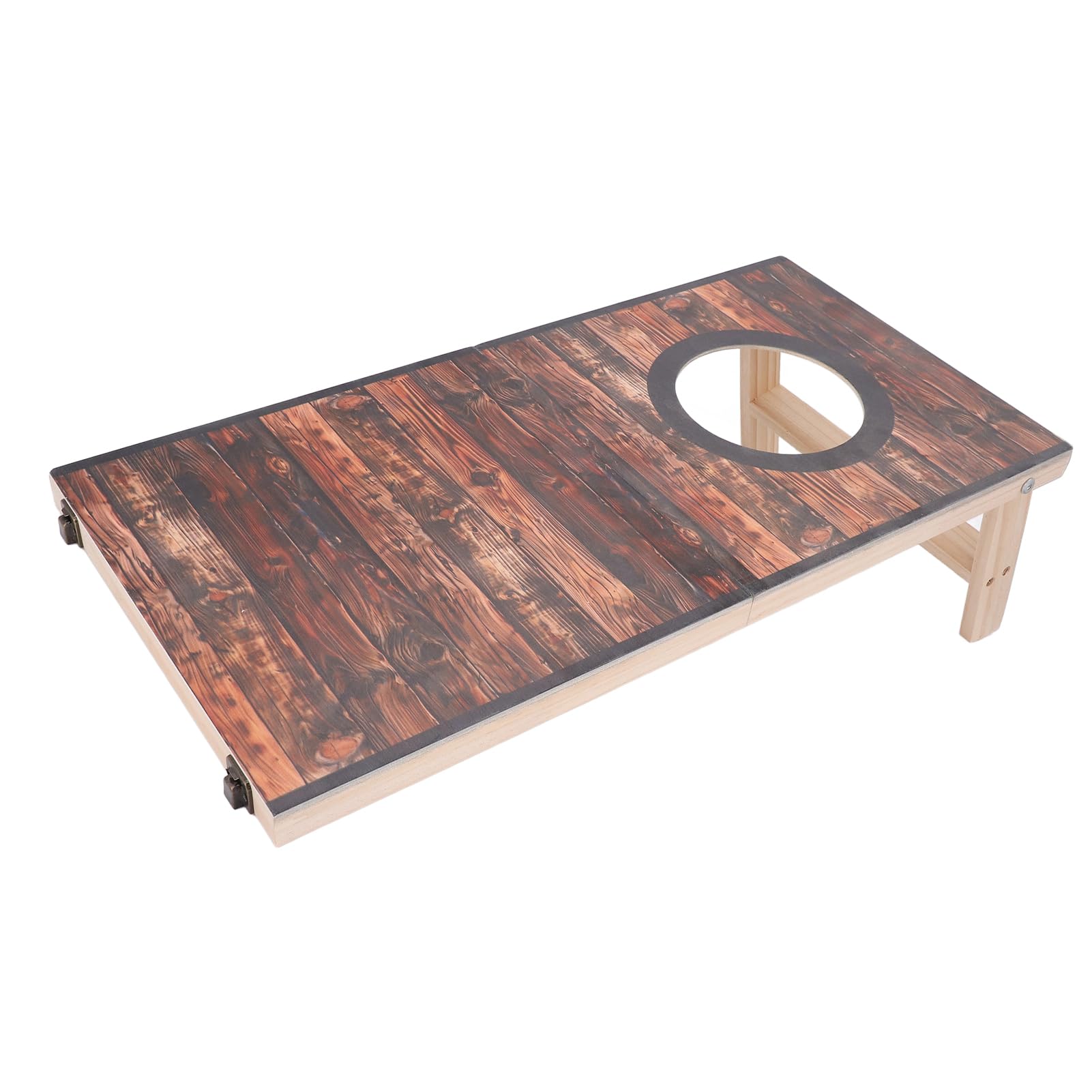 Acouto Ensemble de Jeu de Cornhole, Jeu de Lancer de Sac de Haricots Interactif Portable pour Fête, Camping, Cour Extérieure, Cercle Rouge, de Cornhole Stable, Ensemble de de StableCornhole Outdoor