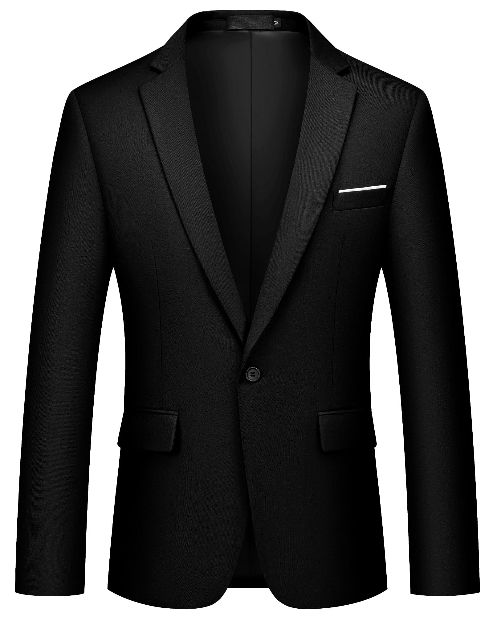 Men's Suit Jacket One Button Elegant Solid Slim Fit Single Breasted Party Blazer Jacket