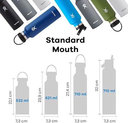 Miniatura 3 de Hydro Flask Botella de agua de boca estándar de acero inoxidable con tapa flexible y aislamiento al vacío de doble pared