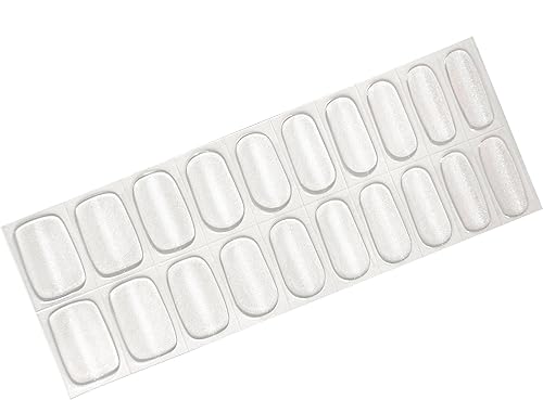 Juego de esmaltes de gel semicurados con tiras de uñas de gel de manicura de ojo de gato transparente (transparente) para usar con luz UV,