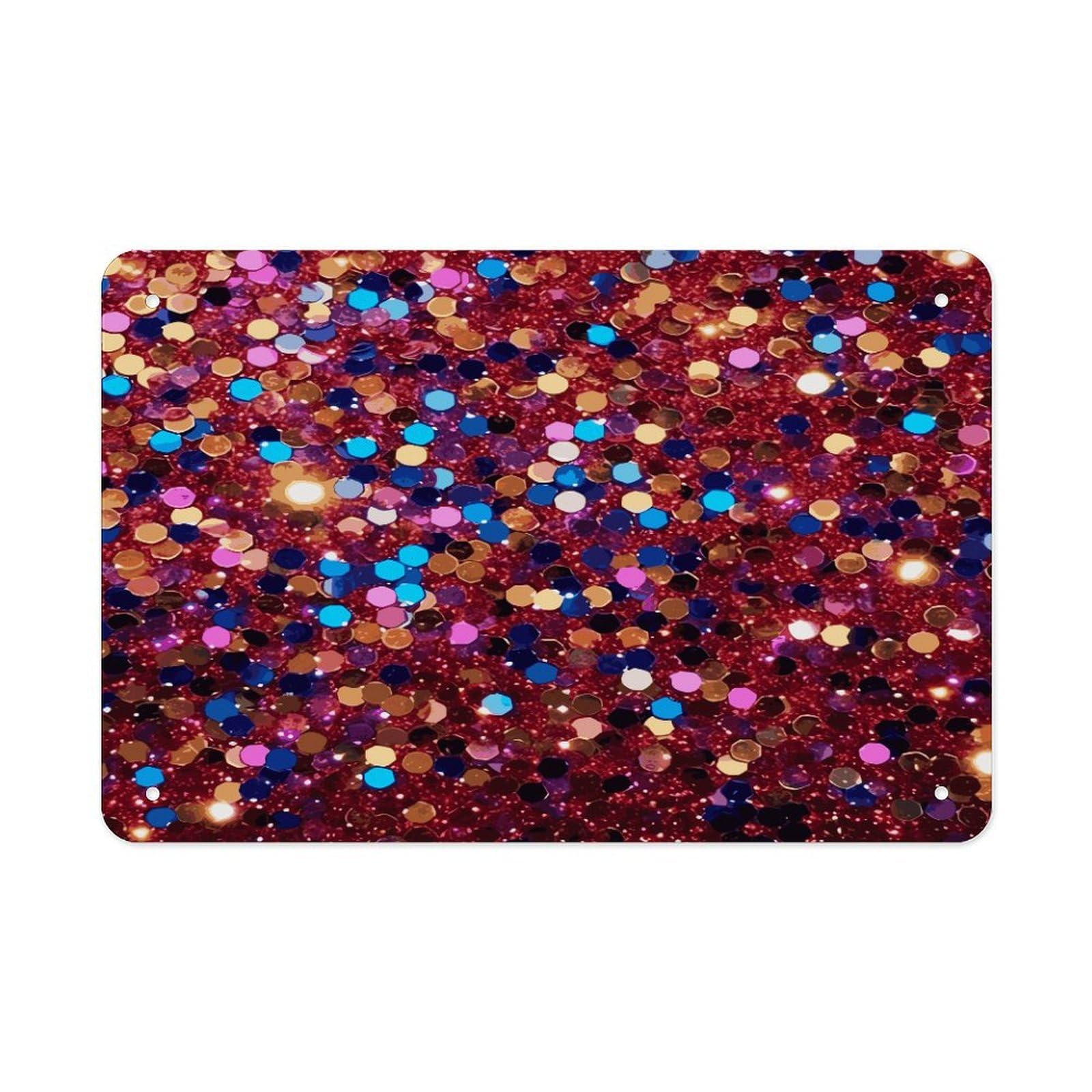 Fekiloot Style Glitter Pattern Metal Signs Wall Art Tin Sign