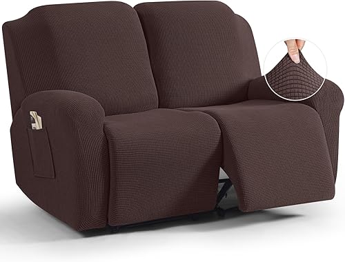 Miniatura 77 de TAOCOCO Fundas para sofá reclinable, 8 piezas, fundas elásticas para sofá grande de 3 asientos, fundas reclinables, protector de muebles con patrón