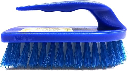 Miniatura 5 de Uniware Cepillo para fregar en forma de hierro para el hogar con mango de agarre cómodo, fabricado en Italia (rojo)