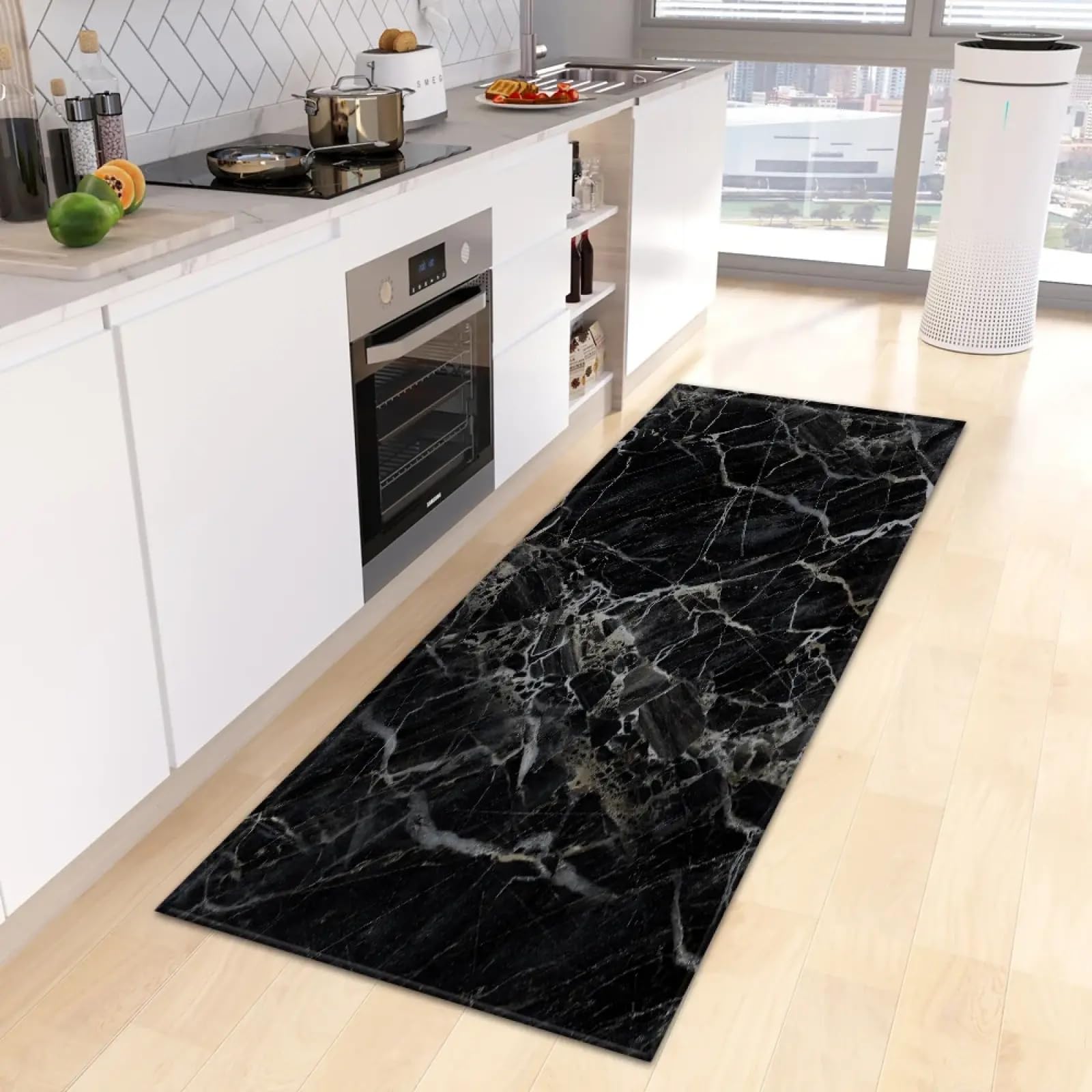 Alfombra de cocina de 80x230cm antideslizante para entrada, baño y dormitorio
