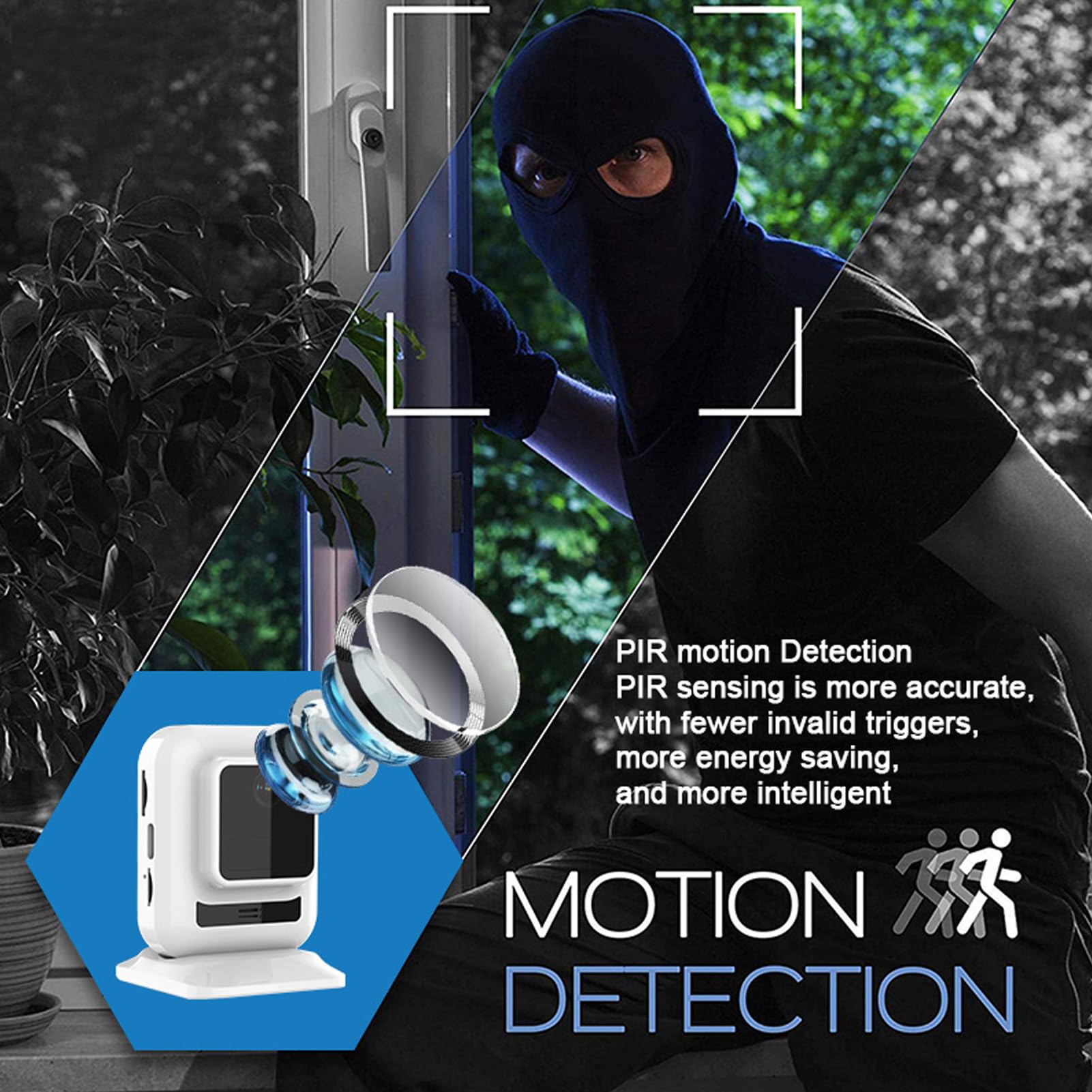 Bezprzewodowa Kamera WiFi, Zoom Cyfrowy 2 MP, Szeroki Kąt 120 Stopni, Alarm w Czasie Rzeczywistym, Połączenie Dwukierunkowe, Noktowizor, Instalacja Magnetyczna, Wewnętrzna Kamera