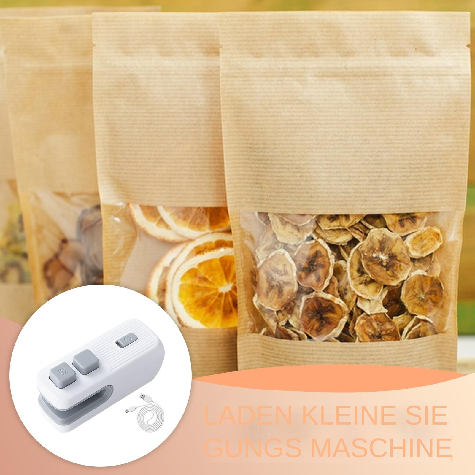 Scelleur de sac à goûter | Scellant compact – Fermeture hermétique réutilisable pour la maison – Support alimentaire pour le rangement de la cuisine