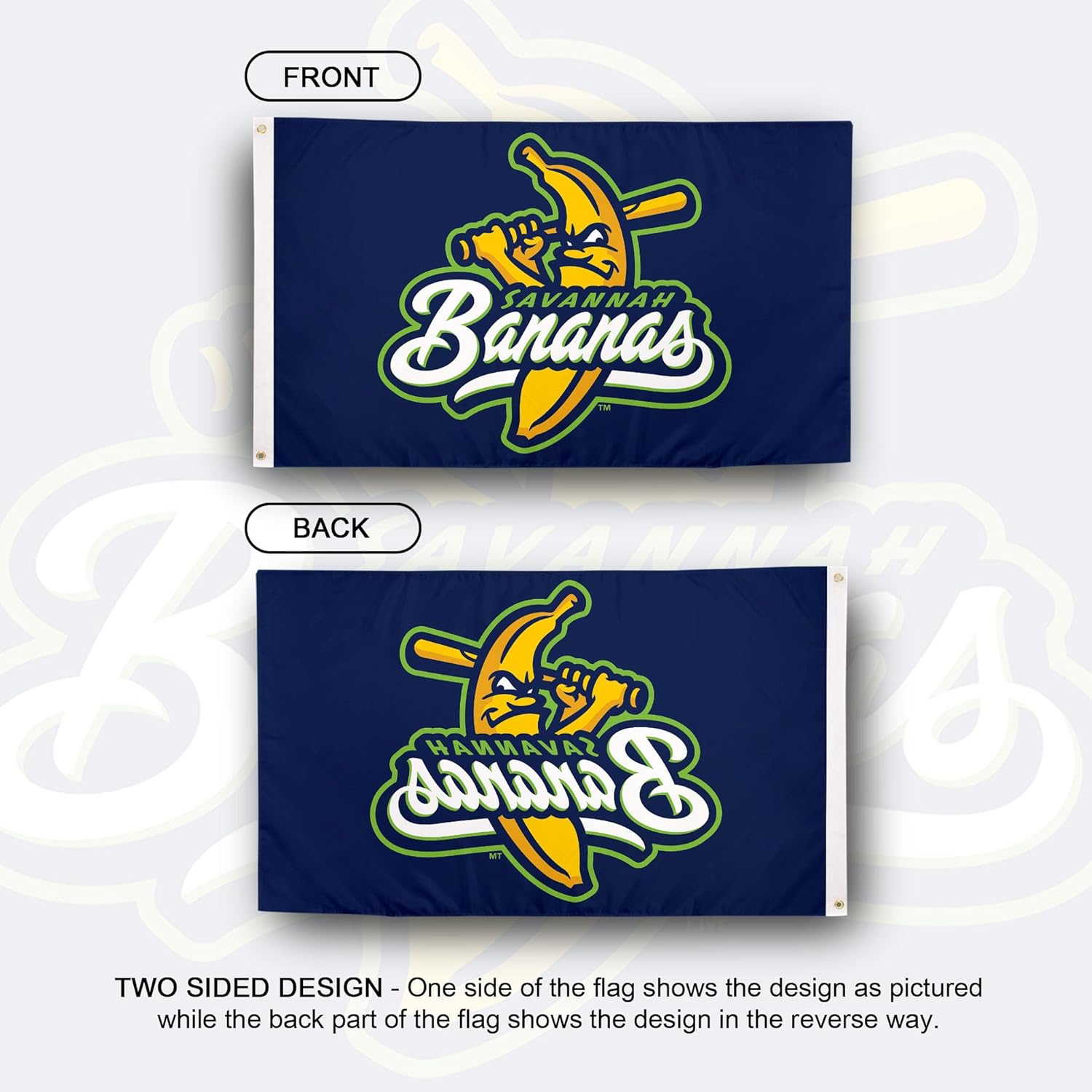 Desert Cactus Savannah Bananas Baseball Flag 100% Polyester Indoor Outdoor 3x5 feet Team Flags (Flag A)