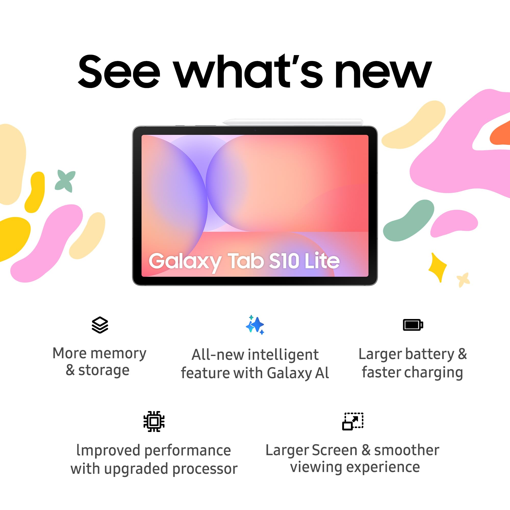 Samsung Galaxy Tab S10 Lite (CAD Version) - Red, 256GB, 10.9" Android Tablet, AI Assistant, 8000mAh Battery, S Pen Inlcuded - 2