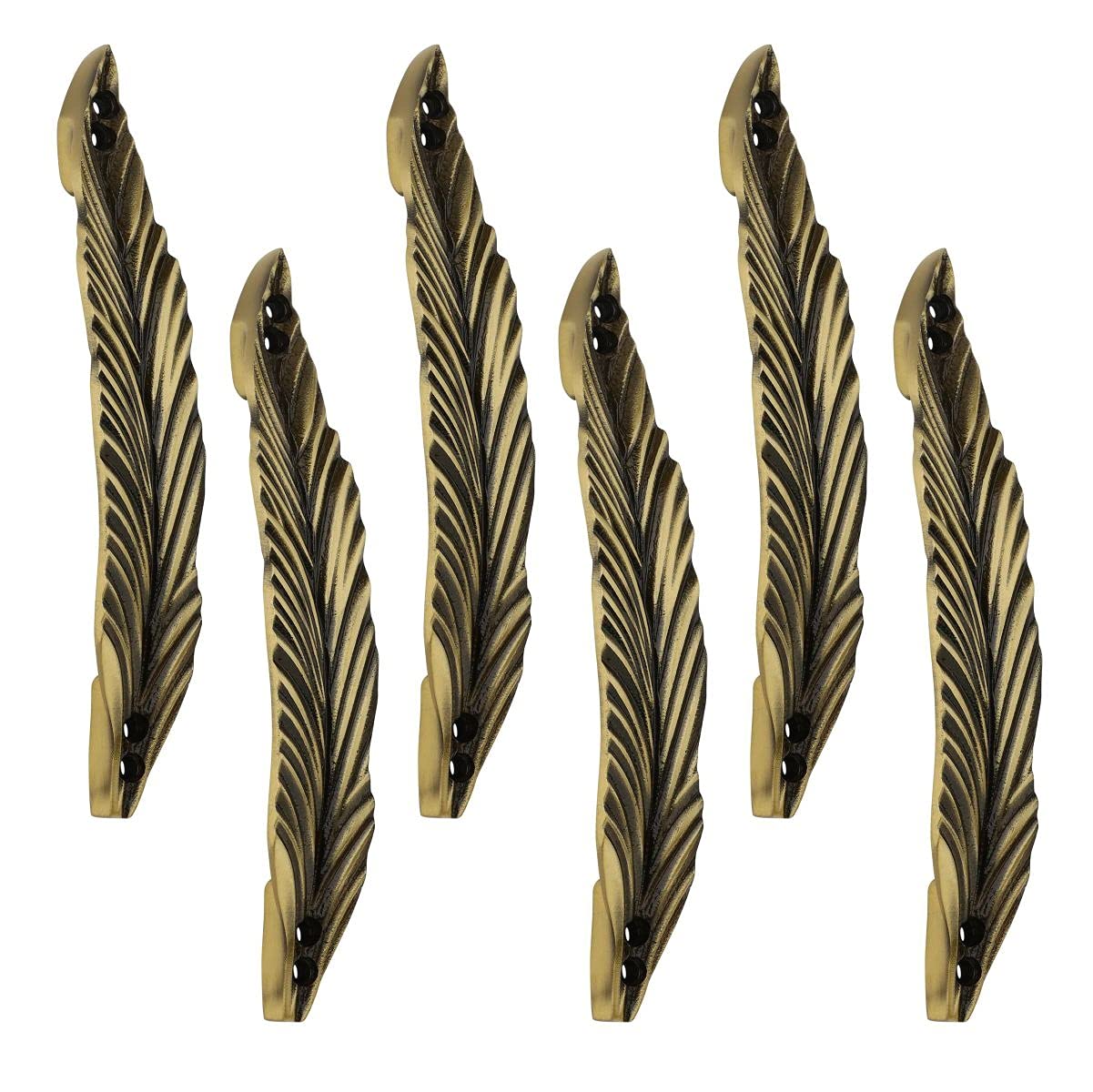 Peppa™ Antique Brass Finish Door/Cabinet/Wardrobe Handle for Home Decor 6 Inches Mayuri (Pack of 6) (B09HN6WY4F) Amazon Price History, Amazon Price Tracker