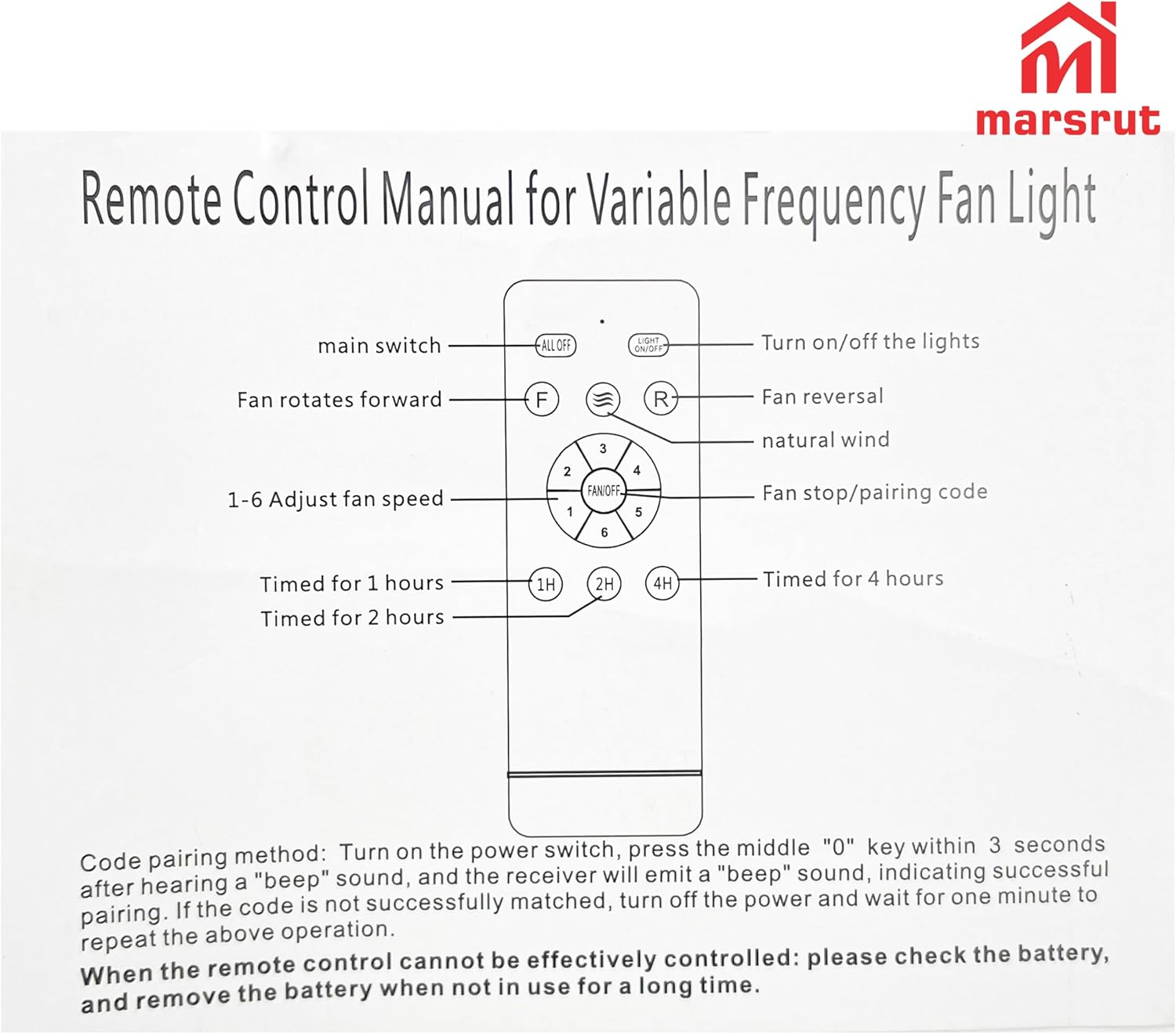 2pcs/Set DC Ceiling Fan Controller, 6 Speed Remote Control Kit Replacement for 25-35W Fan Timing, Light, Universal Timer Switch Receiver para Ventilador De Techo (Screws Included, Black White)