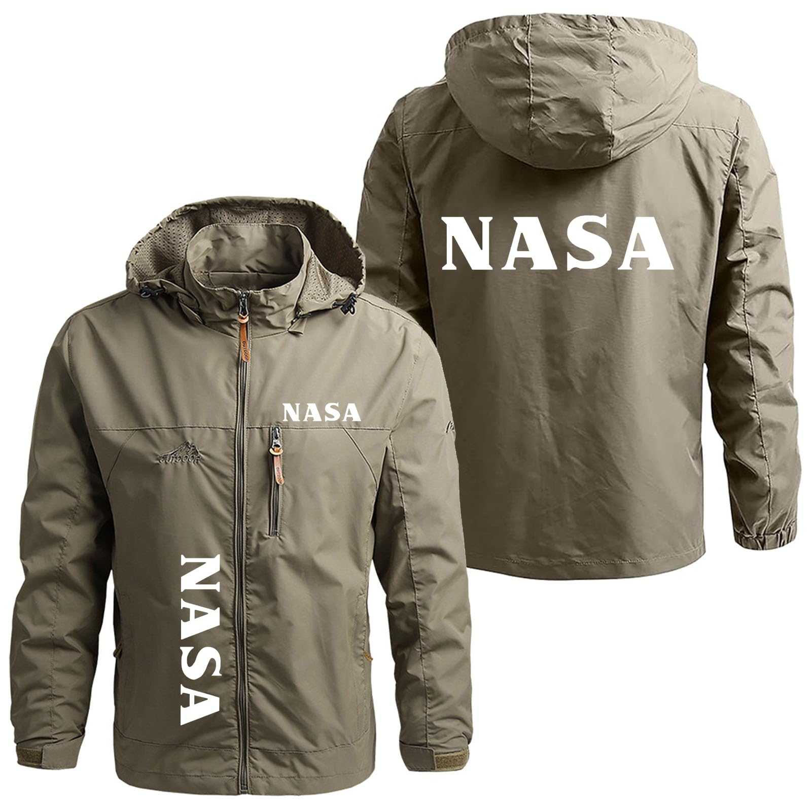 Męskie kurtki softshell bluzy z kapturem dla N.a.s.a płaszcz outdoorowy do biegania wiatrówka płaszcz przeciwdeszczowy lekka kurtka z kapturem topy