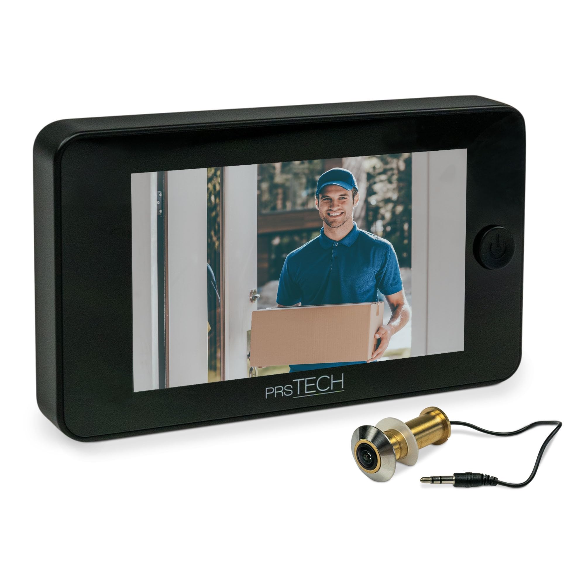 prsTECHDoorCAM DC2 PLUS Wide Screen Digital Door Viewer Peephole Wide Angle 3.5 Inch LCD Screen Extra Big for Doors from 38mm - 110mm Easy to Use Security