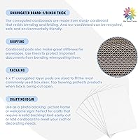 Vista 4 de Mat Board Center, paquete de 25 hojas de cartón corrugado de 6 x 9, 1/8 de pulgada de grosor, insertos de cartón plano para correo, embalaje