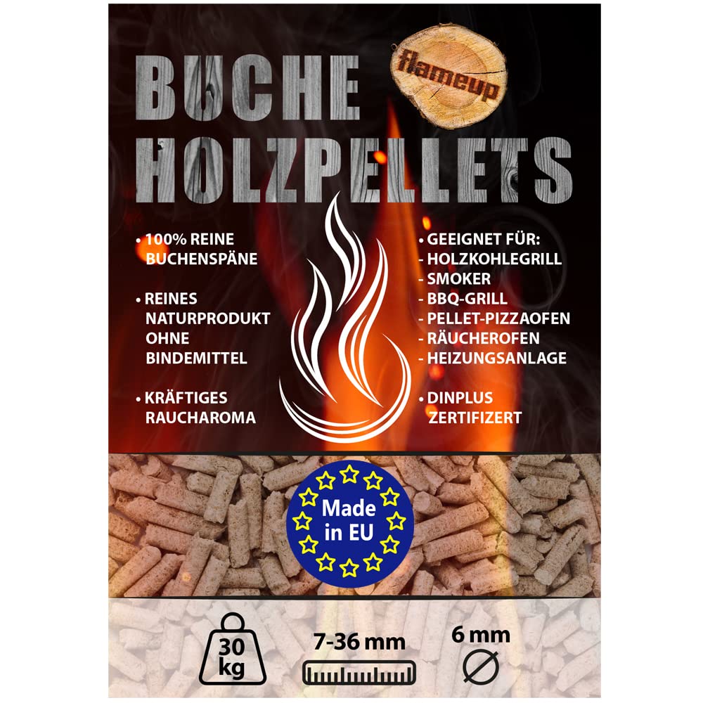 bukowy pellet do grilla wędzarniczego, do pieca do pizzy opalanego drewnem, pellet do grilla ogrodowego, piecyka, do grillowania w ogrodzie, akcesoria do wędzenia dymem drzewnym, 30 kg