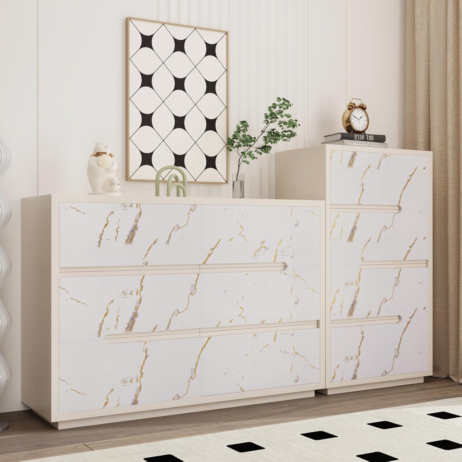 CRE8TIVE White Grey Gold Marble Contact Paper for Countertops Peel and Stick Waterproof Kitchen Wallpaper 12"x80" Marble Wallpaper Removable Adhesive Countertop Contact Paper for Bathroom Cabinets