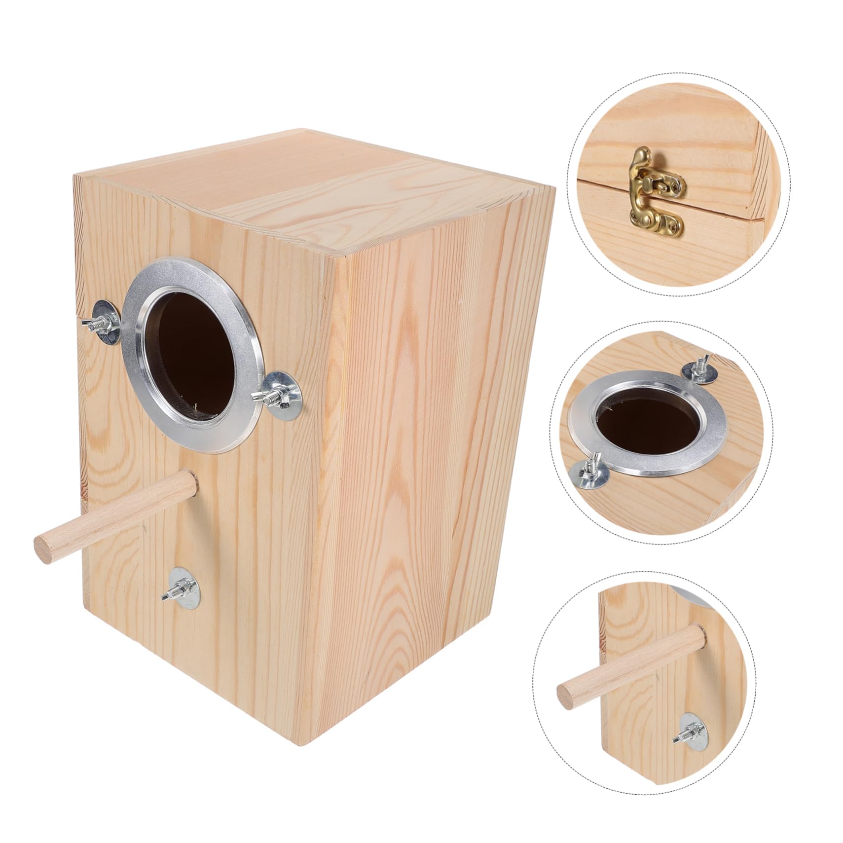 Parakeet Nistkasten Aus Holz Robuste Vogelzuchtbox Für Wellensittiche Und Papageien Für Garten Und Balkon Pflegeleicht Und Sicher Für Ihre Vögel